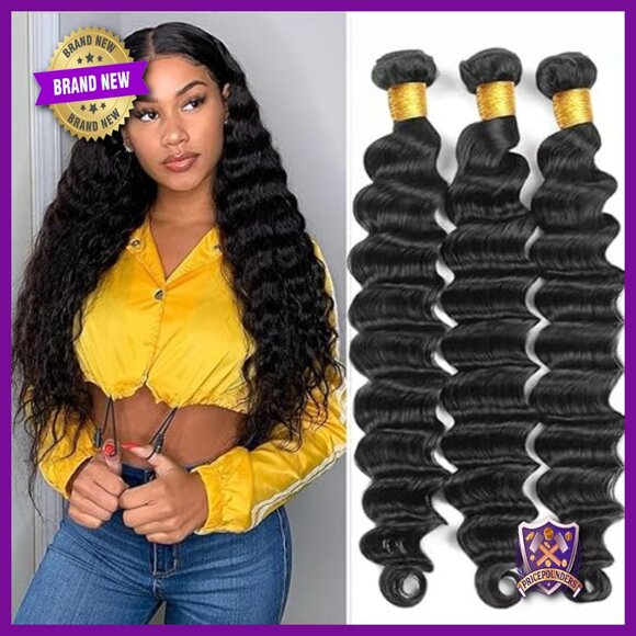 Virgin Brazilian Remy Human Hair Loose Deep Wave Bundles 3 Pack main image 6